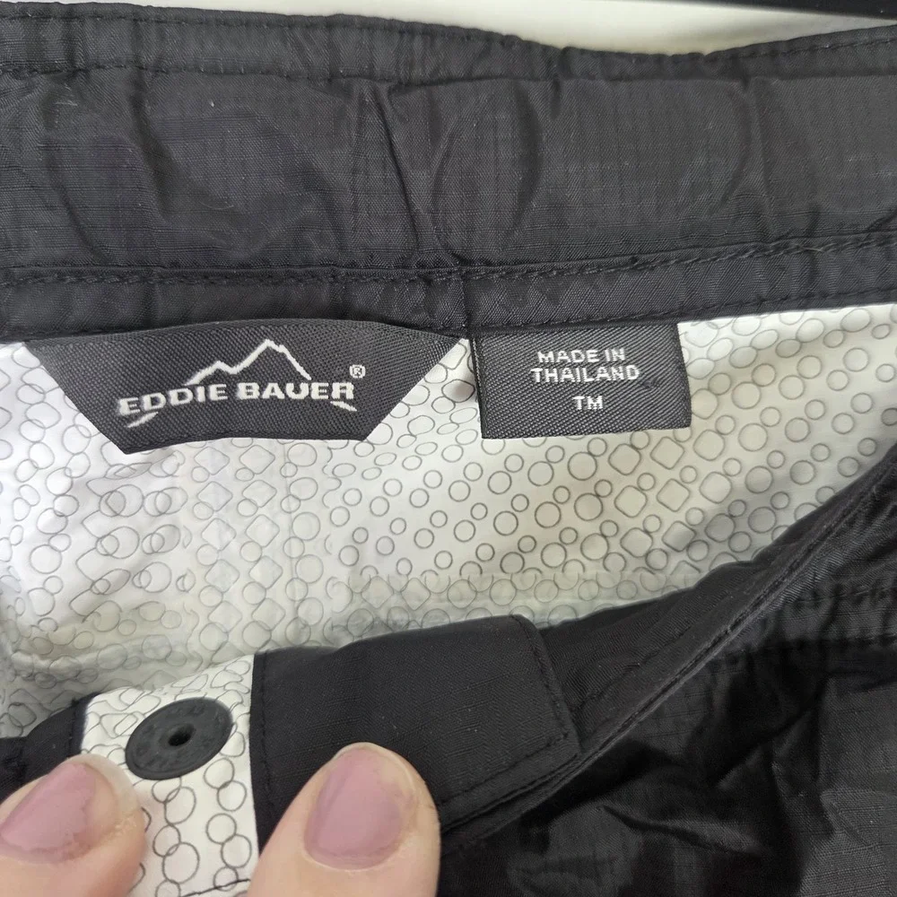 Eddie Bauer Weatheredge Plus Waterproof Black Pants Medium Tall Unisex Seam Seal